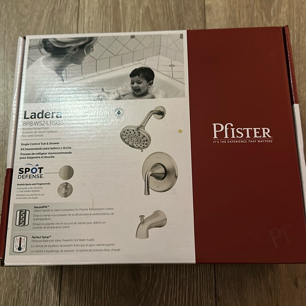New ladera tub and shower single control by pfister